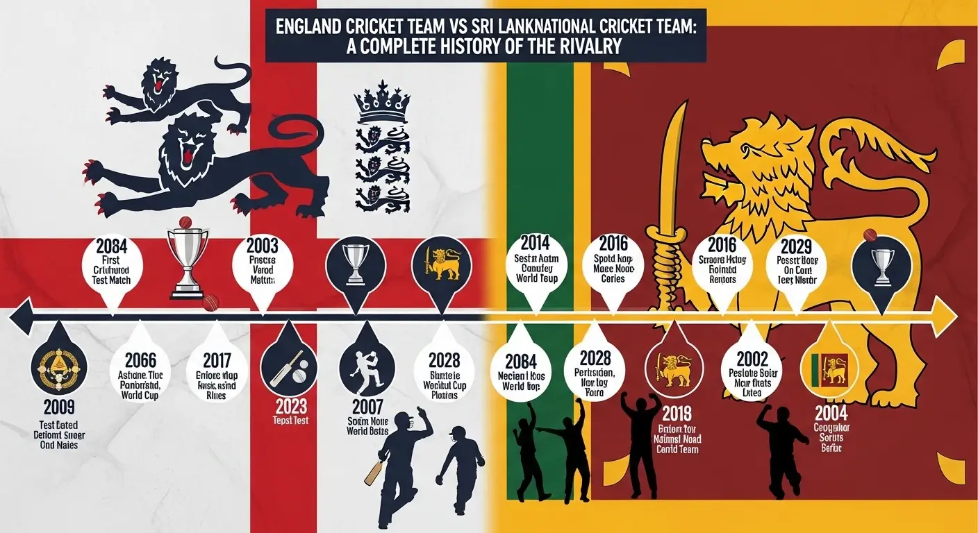 England Cricket Team vs Sri Lanka National Cricket Team Timeline