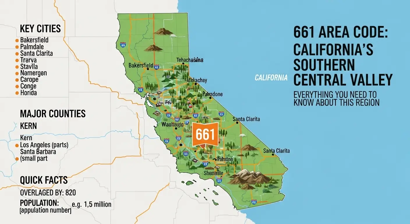 Location of 661 Area Code